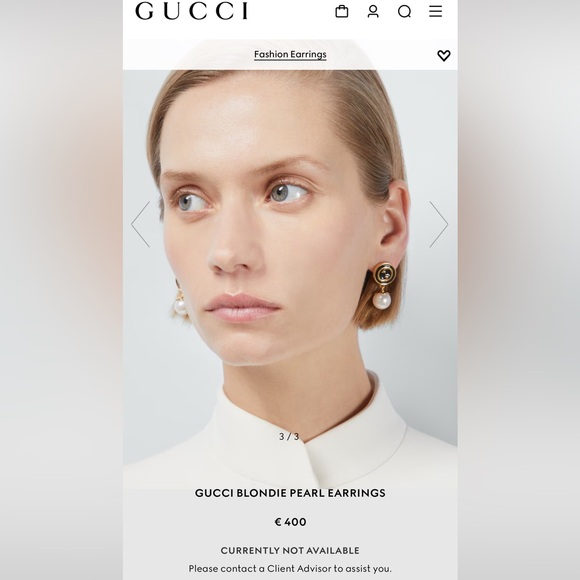 Gucci Blondie Pearl Earrings - Picture 3 of 7
